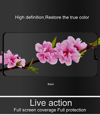 Защитное стекло для Huawei Honor 8X полноэкранное черное 5D