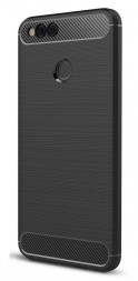 Накладка силиконовая для Huawei Honor 7X карбон сталь черная