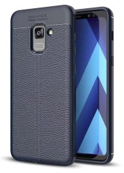 Накладка силиконовая для Samsung Galaxy A8 (2018) A530 под кожу синяя