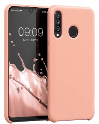 Накладка силиконовая Silicone Cover для Huawei P30 Lite / Nova 4e / Honor 20s розовая