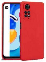 Накладка силиконовая Silicone Cover для Xiaomi Redmi Note 11 Pro / Xiaomi Redmi Note 11 Pro 5G / Xiaomi Redmi Note 12 Pro 4G красная
