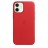 Накладка Apple Leather Case MagSafe для iPhone 12 Mini MHK73ZE/A красная