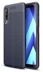 Накладка силиконовая для Samsung Galaxy A7 (2018) A750 под кожу синяя