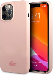 Накладка силиконовая Lacoste Liquid Silicone для iPhone 13 Pro розовая