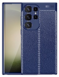 Накладка силиконовая для Samsung Galaxy S24 Ultra под кожу синяя