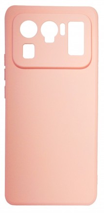 Накладка силиконовая Soft Touch для Xiaomi Mi 11 Ultra розовая