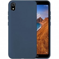 Накладка силиконовая Silicone Cover для Xiaomi Redmi 7A темно-синяя