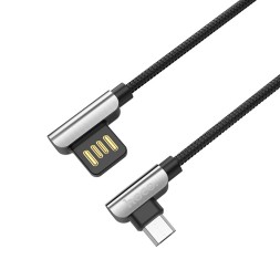 Кабель универсальный HOCO U42 Exquisite Steel Charging Cable (USB с выходом micro USB) 1.2 метра черный