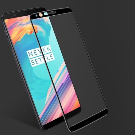 Защитное стекло для OnePlus 5T полноэкранное черное 5D