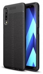 Накладка силиконовая для Samsung Galaxy A7 (2018) A750 под кожу черная