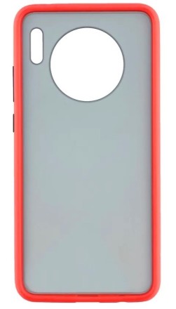Накладка пластиковая матовая для Huawei Mate 30 Pro с силиконовой окантовкой красная