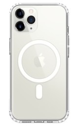 Накладка силиконовая MagSafe для Apple iPhone 12 / 12 Pro прозрачная