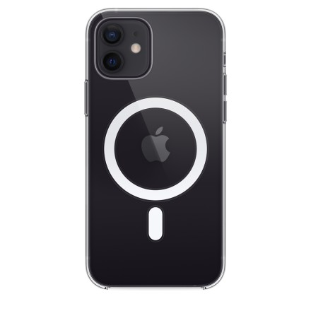 Накладка силиконовая MagSafe для iPhone 12 / iPhone 12 Pro прозрачная
