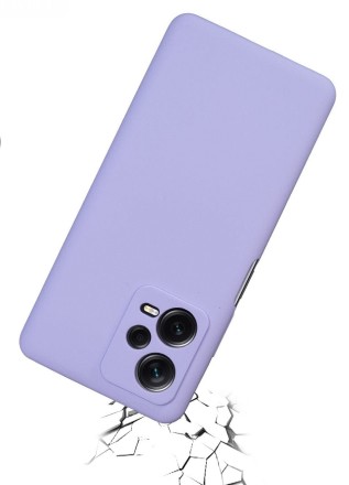 Накладка силиконовая Silicone Cover для Poco X5 Pro 5G / Xiaomi Redmi Note 12 Pro 5G сиреневая