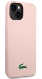 Накладка силиконовая Lacoste Liquid Silicone для iPhone 14 LCHCP14SSLOI розовая