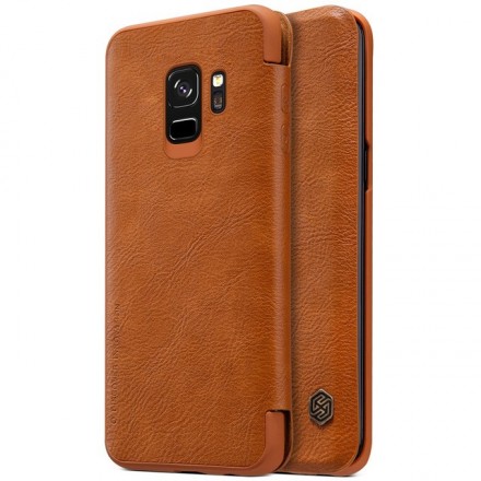 Чехол-книжка Nillkin Qin Leather Case для Samsung Galaxy S9 G960 коричневый