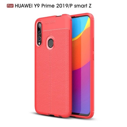 Накладка силиконовая для Huawei P Smart Z / Huawei Y9 Prime 2019 под кожу красная