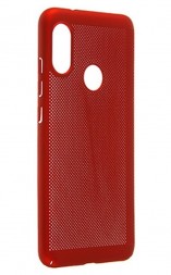 Накладка пластиковая для Xiaomi Mi A2 Lite / Redmi 6 Pro с перфорацией красная