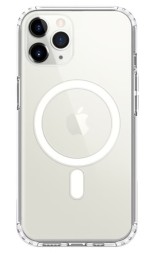 Накладка силиконовая MagSafe для Apple iPhone 12 Pro Max прозрачная