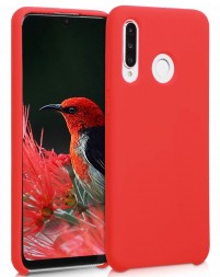 Накладка силиконовая Silicone Cover для Huawei P30 Lite / Nova 4e / Honor 20s красная