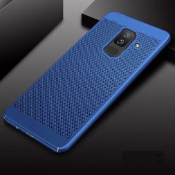 Накладка пластиковая для Samsung Galaxy J8 (2018) J810 с перфорацией синяя