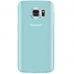 Накладка силиконовая для Samsung Galaxy S7 G930 прозрачно-голубая