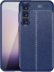 Накладка силиконовая для Samsung Galaxy S24 Plus (S24+) под кожу синяя