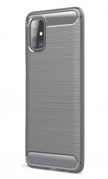 Накладка силиконовая для Samsung Galaxy M51 M515 карбон сталь серая