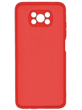 Накладка силиконовая Silicone Cover для Poco X3 NFC / Poco X3 Pro красная