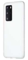 Накладка пластиковая матовая для Huawei P40 Pro с силиконовой окантовкой белая