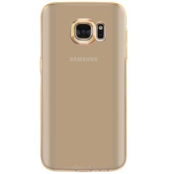 Накладка силиконовая для Samsung Galaxy S7 G930 прозрачно-золотая