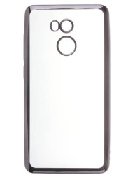 Накладка силиконовая для Xiaomi Redmi 4 Pro прозрачная с серой окантовкой