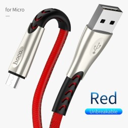 Кабель универсальный HOCO U48 Superior Speed (USB с выходом Micro USB) 1.2 метра красный