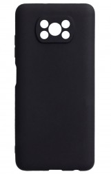 Накладка силиконовая FaisON для Poco X3 NFC / Poco X3 Pro матовая черная