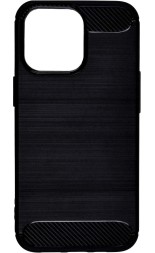 Накладка силиконовая для Apple iPhone 13 Pro карбон сталь чёрная