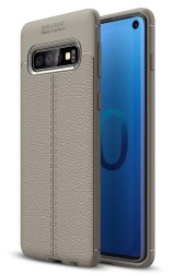 Накладка силиконовая для Samsung Galaxy S10 G973 под кожу серая