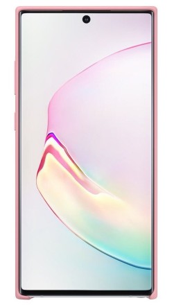 Накладка силиконовая Silicone Cover для Samsung Galaxy Note 10 N970 розовая