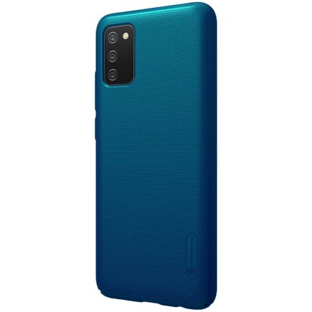 Накладка пластиковая Nillkin Frosted Shield для Samsung Galaxy A02S A025 синяя