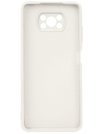 Накладка силиконовая Silicone Cover для Poco X3 NFC / Poco X3 Pro белая