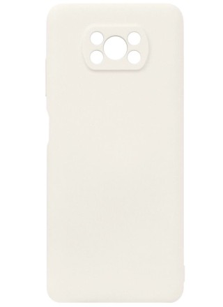 Накладка силиконовая Silicone Cover для Poco X3 NFC / Poco X3 Pro белая