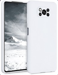 Накладка силиконовая Silicone Cover для Xiaomi Poco X3 NFC / X3 Pro белая