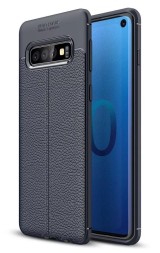 Накладка силиконовая для Samsung Galaxy S10 G973 под кожу синяя