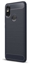 Накладка силиконовая для Xiaomi Mi A2 / Xiaomi Mi 6X карбон сталь синяя