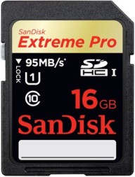 Карта памяти SDHC SANDISK Extreme Pro 16GB 95Mb/s Class 10 (ОРИГИНАЛЬНАЯ!)