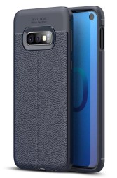 Накладка силиконовая для Samsung Galaxy S10e G970 под кожу синяя