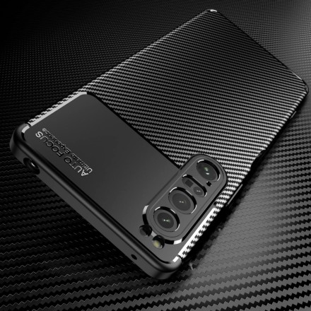 Накладка силиконовая для Sony Xperia 1 IV (Sony Xperia 1 4) под карбон черная
