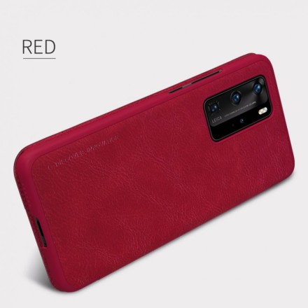 Чехол Nillkin Qin Leather Case для Huawei P40 Pro красный