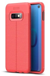 Накладка силиконовая для Samsung Galaxy S10e G970 под кожу красная