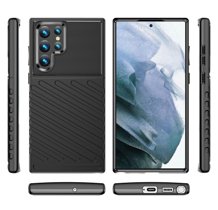 Накладка силиконовая Thunder Series для Samsung Galaxy S23 Ultra S918 черная