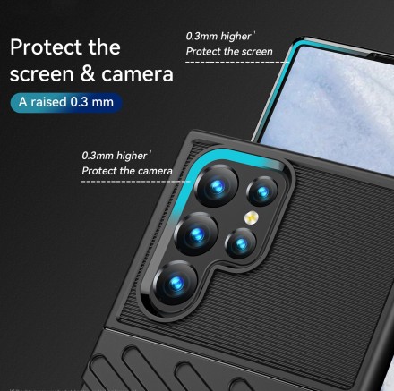 Накладка силиконовая Thunder Series для Samsung Galaxy S23 Ultra S918 черная